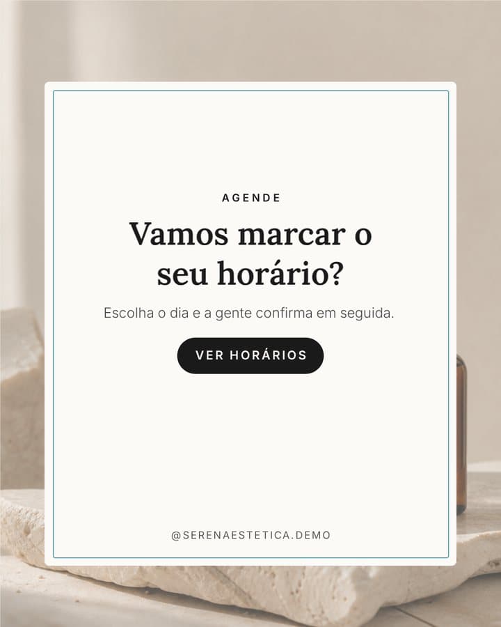 Arte de estética com agenda aberta