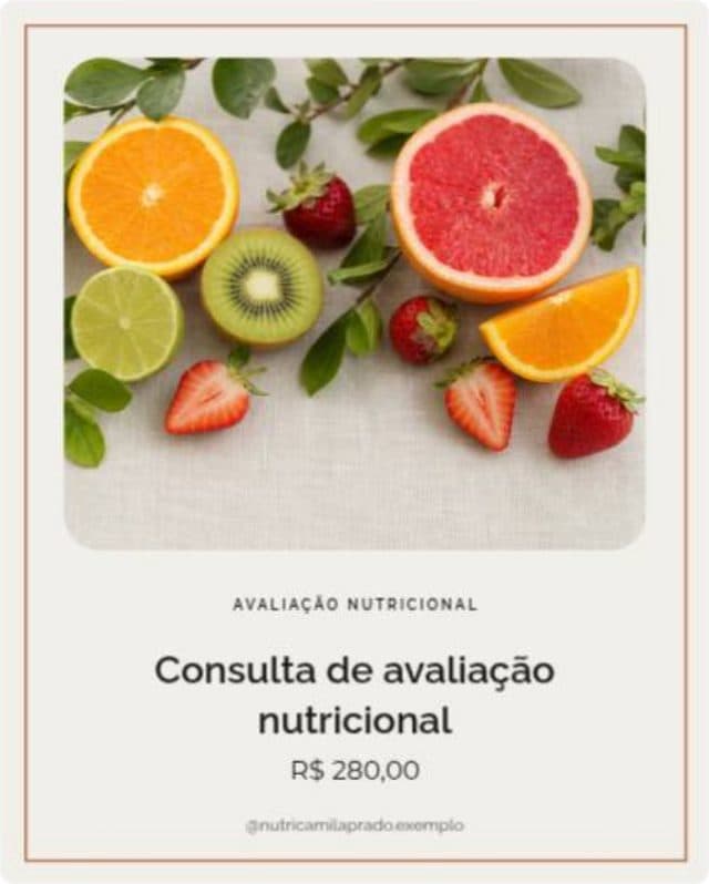 Arte de nutrição da consulta de avaliação